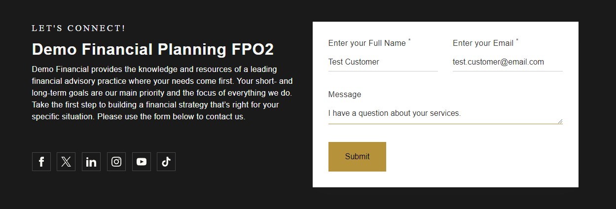 Contact Form Example